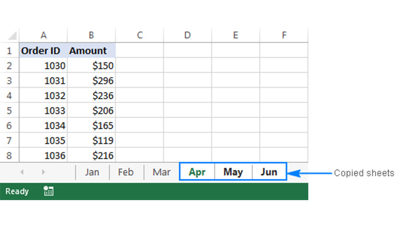 Move or Copy dialog box
